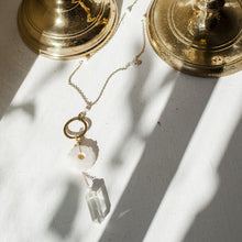 Cargar imagen en el visor de la galería, Solar Quartz + Crystal Y Necklace
