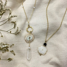 Cargar imagen en el visor de la galería, Solar Quartz + Crystal Y Necklace
