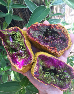 Pink Pyrite Geode