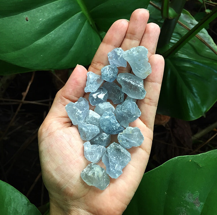 Celestite Raw Points