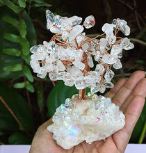 Cargar imagen en el visor de la galería, Clear Quartz Bonsai Tree with Angel Aura Base
