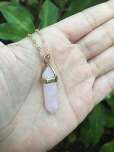 Crystal Quartz Hexagonal Necklace