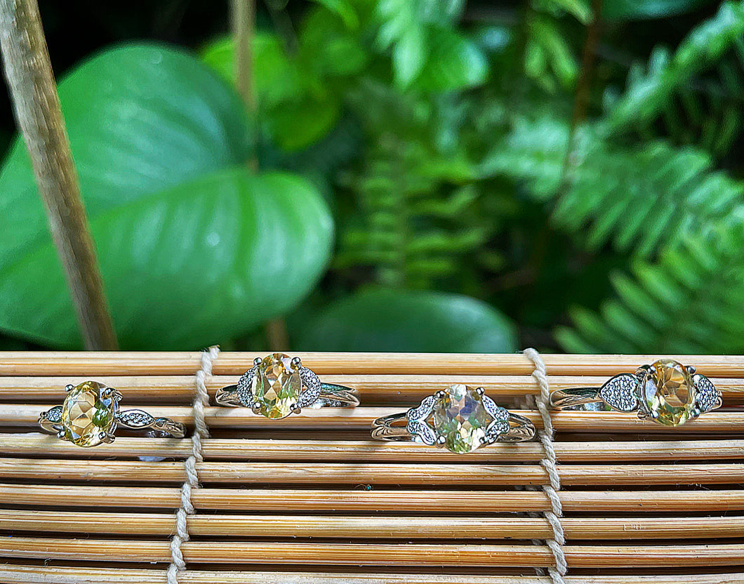 Citrine White Bronze Ring