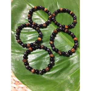 Tiger Eye, Obsidian & Hematite Magnetic Healing Bracelet
