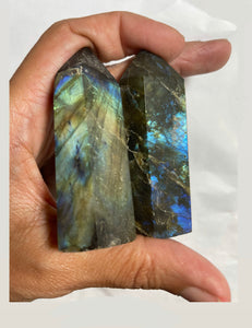 Labradorite Obelisk Tower Wand Point 3”