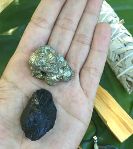 Kit/ Labradorite Necklace + Tourmaline + Pyrite