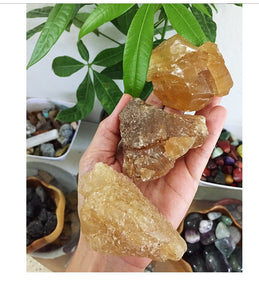 Honey Amber Calcite Large Raw Specimens