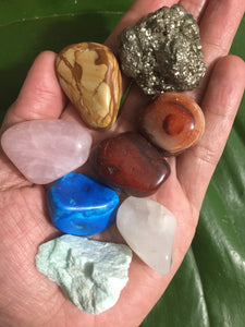 Onyx Bowl 3” + 7 Medium Crystals , Pyrite , Selenite ,  Sage Smudge and Palo Santo Bundle