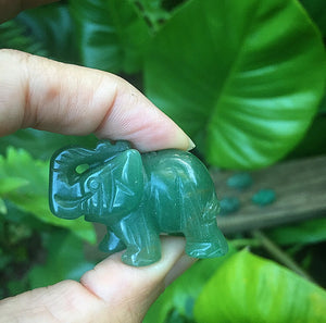 Crystal Quartz Elephants