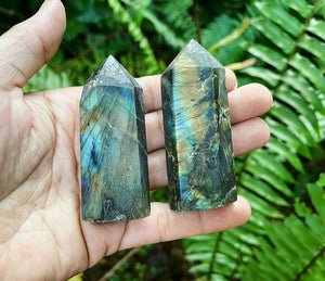 Labradorite Obelisk Tower Wand Point 3”