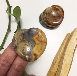 Crazy Lace Agate Heart Mini Ashtray