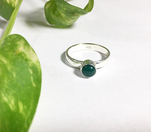 Green Onyx Silver 925 Ring