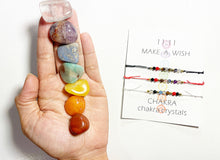 Cargar imagen en el visor de la galería, 7 Chakras Beads Adjustable Cord Bracelet + Chakras Set 7 Crystals Bundle
