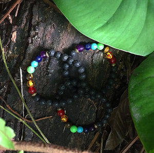 Lava stone chakra on sale bracelet