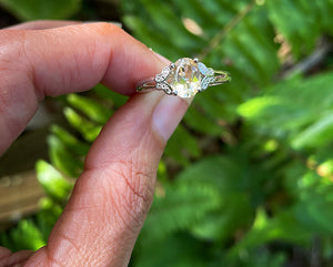 Citrine White Bronze Ring