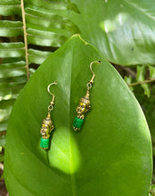 Cargar imagen en el visor de la galería, Jade Buddha 18k Gold Plated Pendant Earrings

