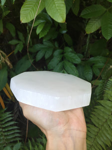 XL Selenite Charging Plate +  10 Large Crystals Chakra Set + Abundance and Aura Cleansing & Protection