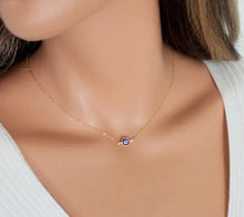 Cargar imagen en el visor de la galería, Turkish Evil Eye Golden Necklace
