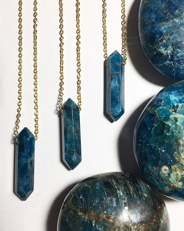 Apatite Gold Plated Necklace