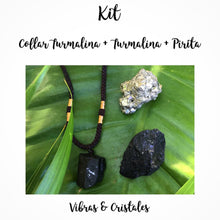 Cargar imagen en el visor de la galería, Kit/ Tourmaline Necklace + Tourmaline + Pyrite
