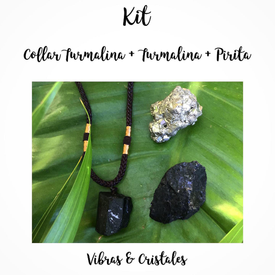 Kit/ Tourmaline Necklace + Tourmaline + Pyrite