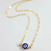Cargar imagen en el visor de la galería, Turkish Evil Eye Golden Necklace
