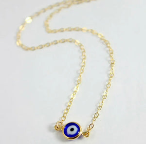 Turkish Evil Eye Golden Necklace