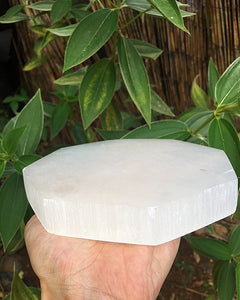 XL Selenite Hexagonal Charging Plate